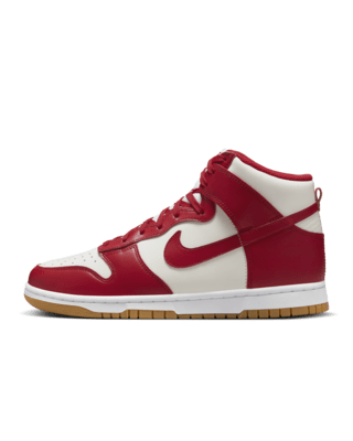 Nike Dunk High Sail Gym Red Gum Women s